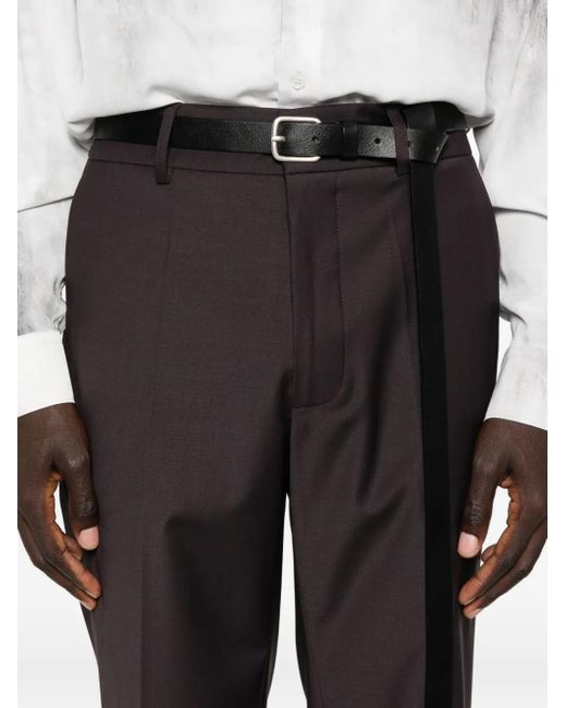 Patrizia Pepe Blue Slim-Fit Wool Trousers for men