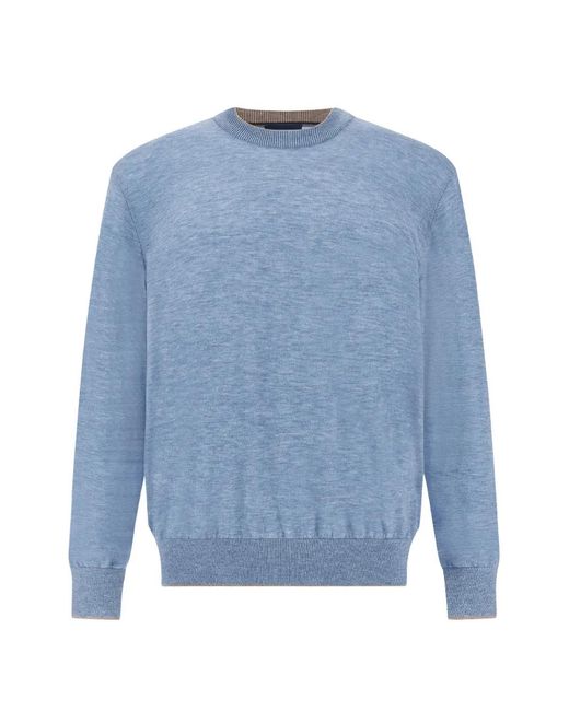 Paul & Shark Blue Piuma Crew-Neck Sweater for men
