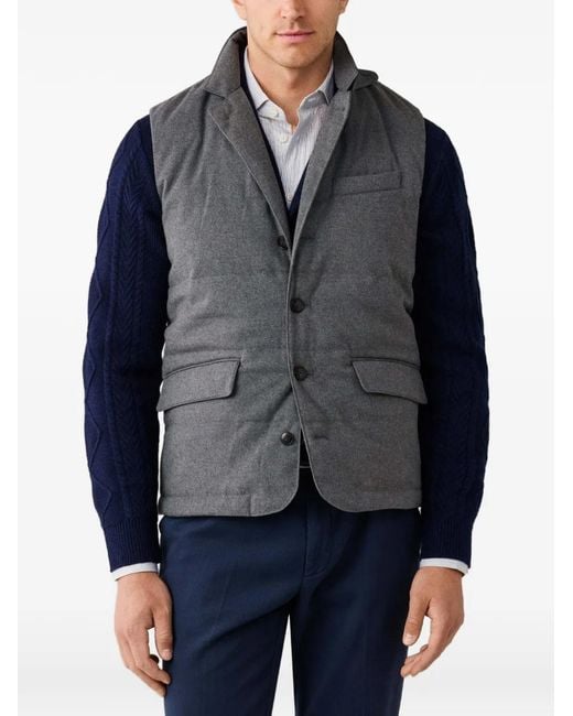 Chaleco Con Cuello Alto Hackett de hombre de color Gray
