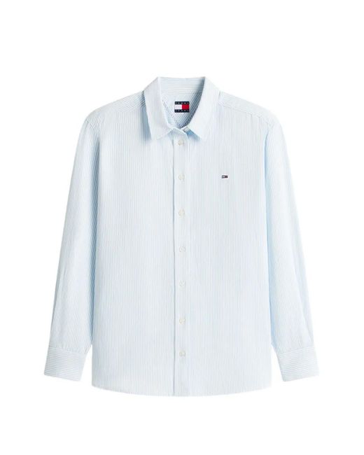 Tommy Hilfiger Blue Striped-Pattern Shirt