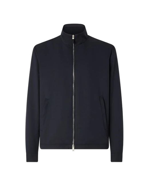 Zegna Blue Microfiber Motorin 100Cc Blouson for men