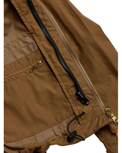 Ceccarelli Brown Hooded Pocket Jacket for men
