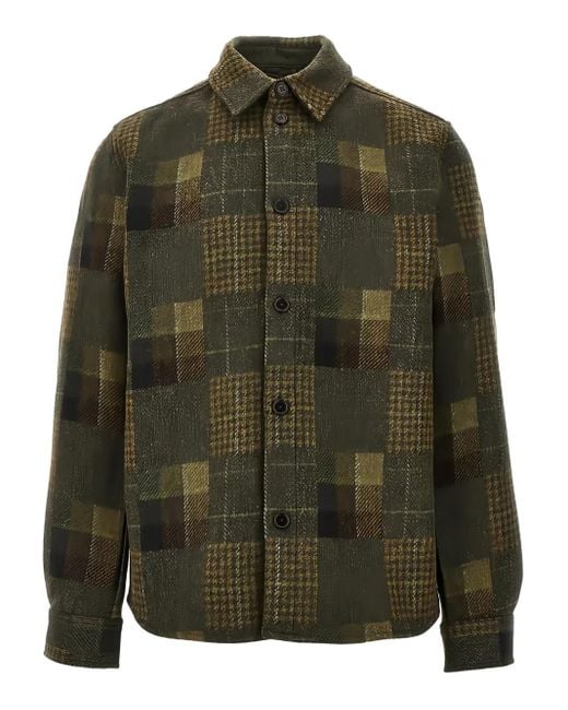 Les Deux Green Chemise Kody À Carreaux for men