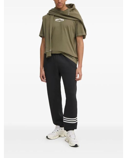 メンズ Adidas グラフィック コントラストステッチパーカー Green