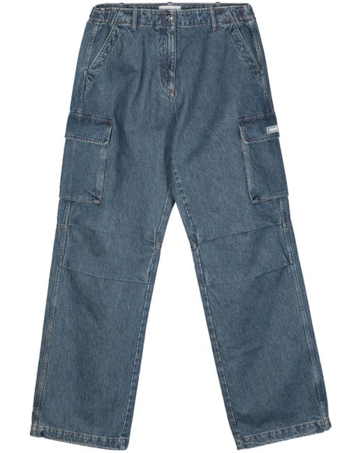 Coperni Blue Wide-Leg Cargo Jeans