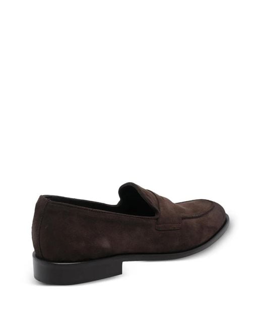 Pawelk's Black Suede Relax Loafers for men