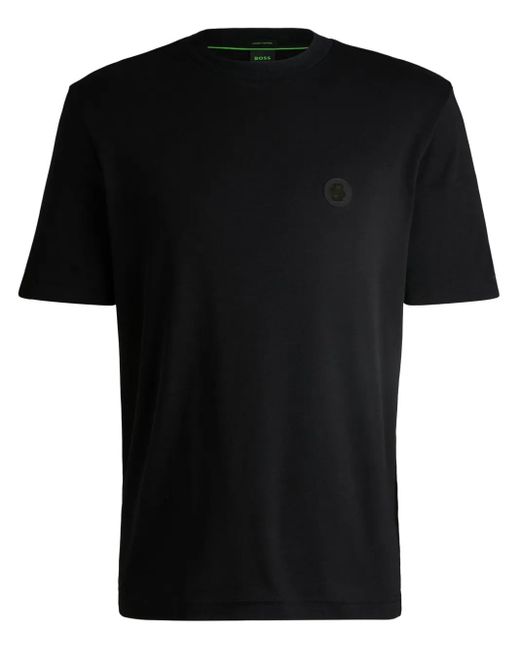 T-Shirt En Coton À Monogramme Double B HUGO pour homme en coloris Black