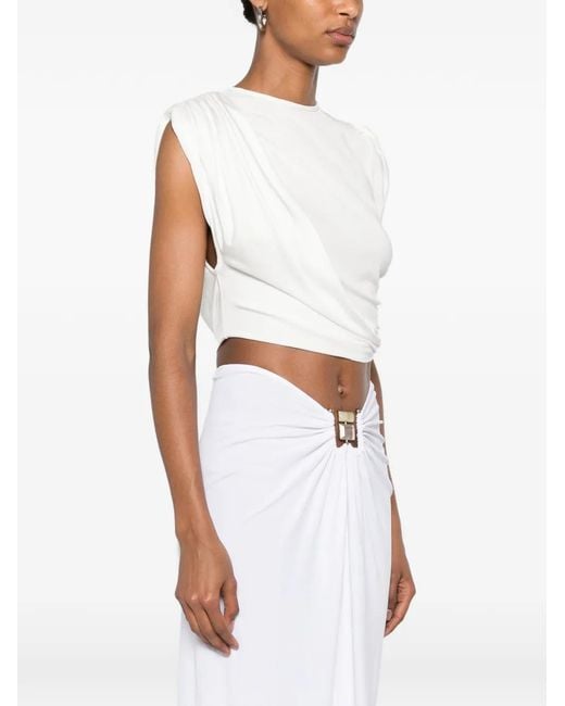 Christopher Esber White Verve Draped Top