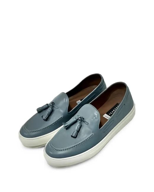 Fratelli Rossetti Blue Brera Tassel-Detail Leather Loafers for men