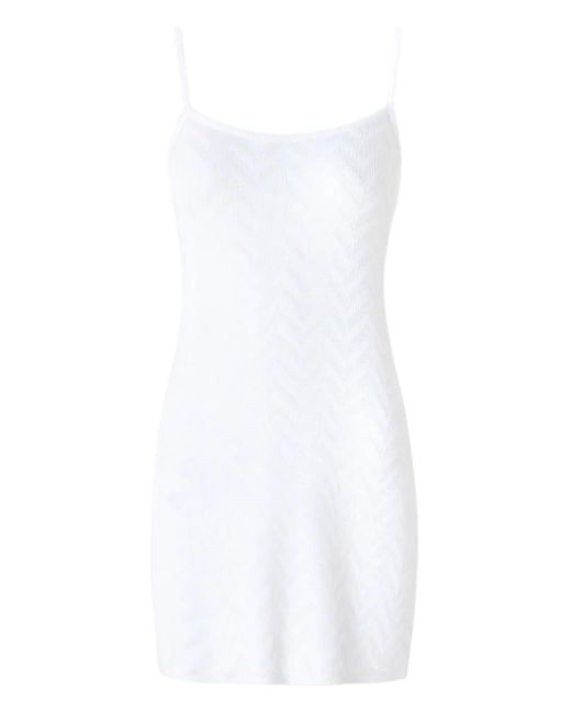 Missoni ジグザグパターン ミニドレス White