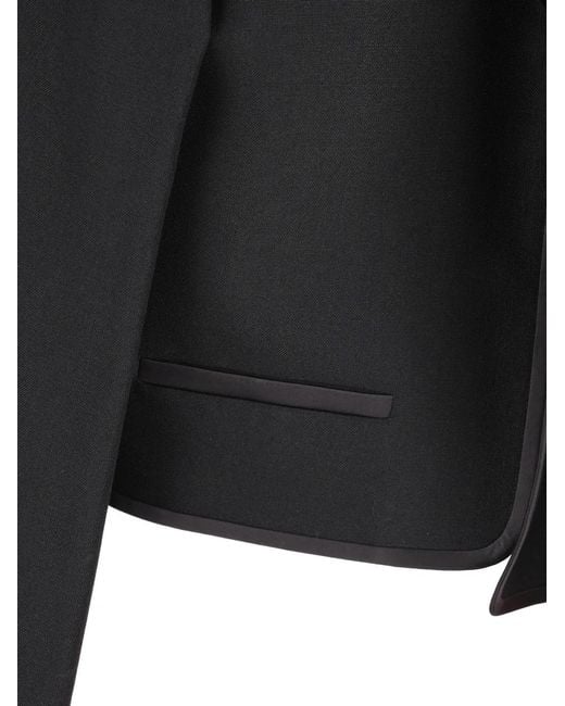 Valentino Garavani Black Button-Embellished Cropped Jacket