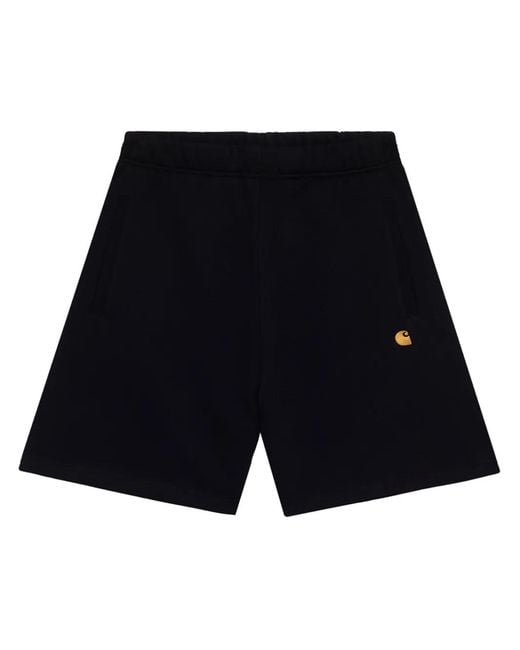 Carhartt Blue Logo-Embroidered Elasticated-Waist Shorts for men