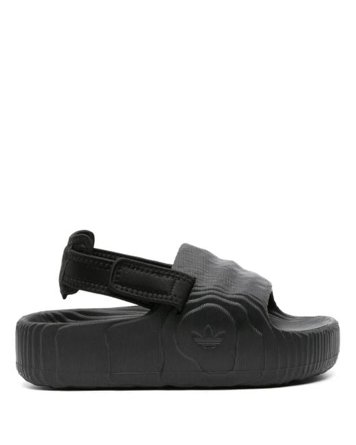 Adidas Black Adilette 22 Slingback Slides