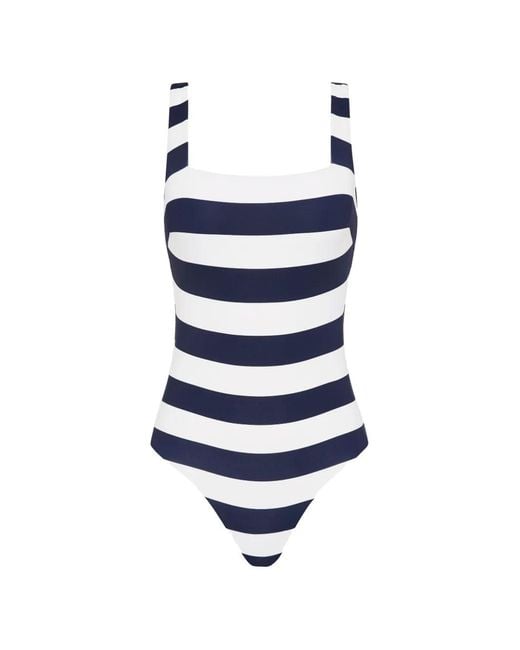 Bondi Born Blue Margot Striped Swimsuit