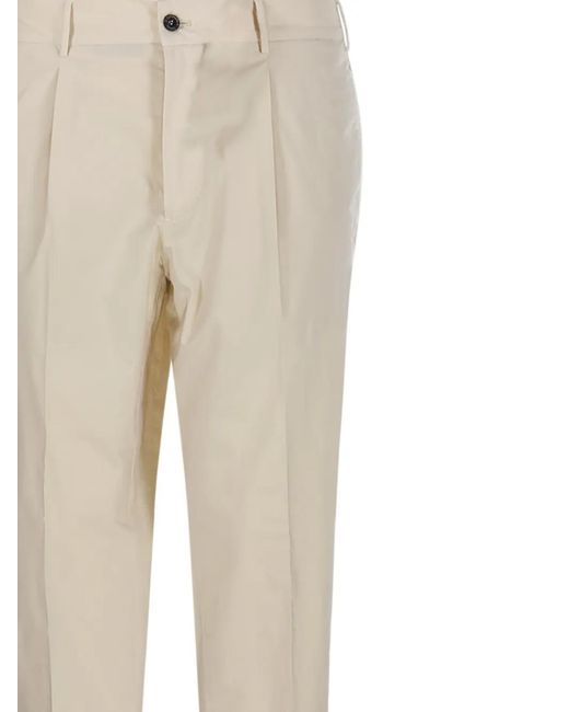 Santaniello Natural Pleated Trousers for men