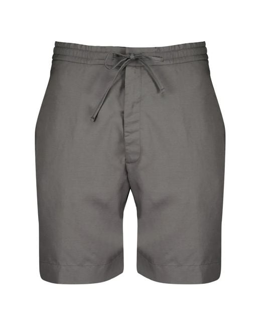 Officine Generale Gray Phill Drawstring-Waist Shorts for men