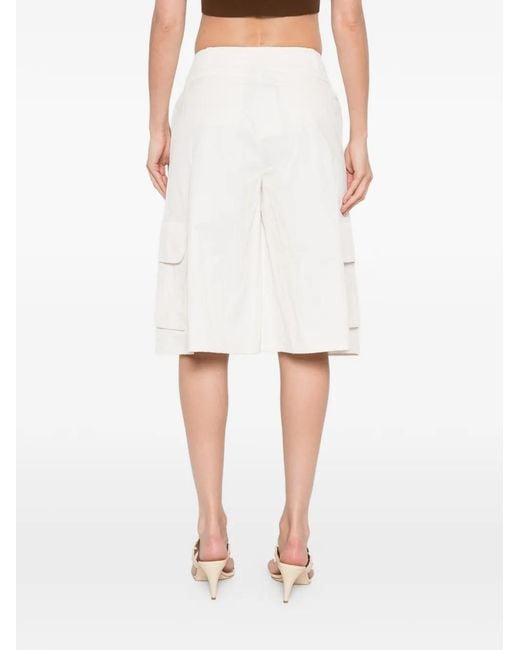IRO White Waffa Zip Cargo Shorts