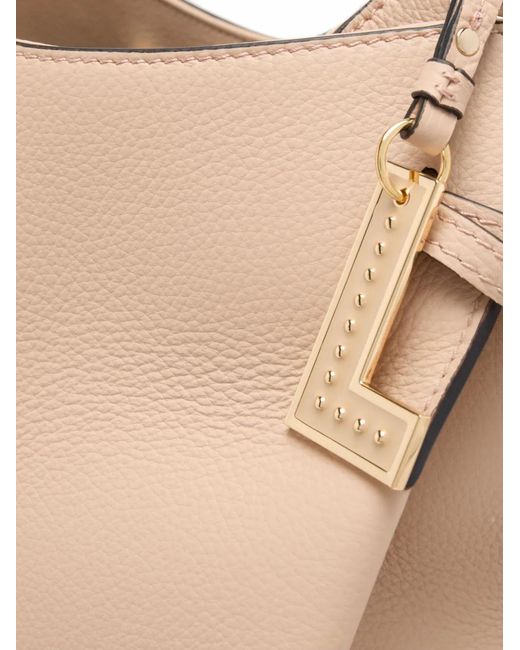 Lancel Natural Swann Leather Tote Bag