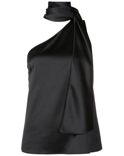 Blusa Cassie asimétrica con cuello alto HUGO de color Black