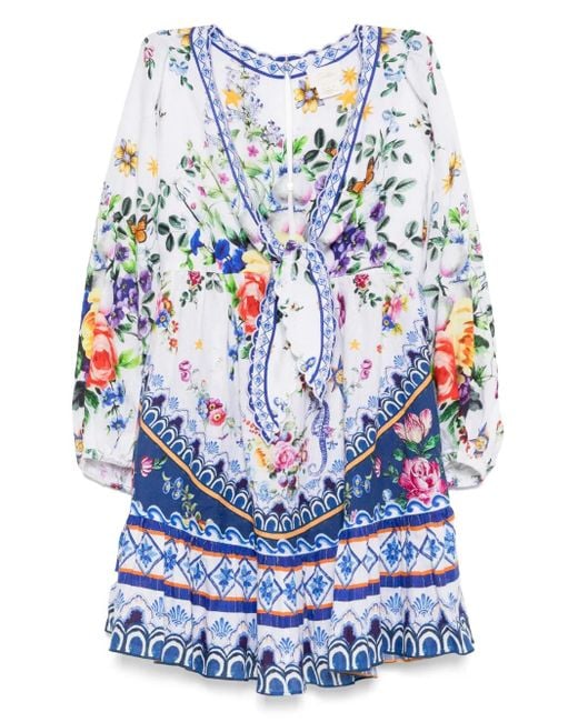 Camilla White Tiles Darls Blouson Dress