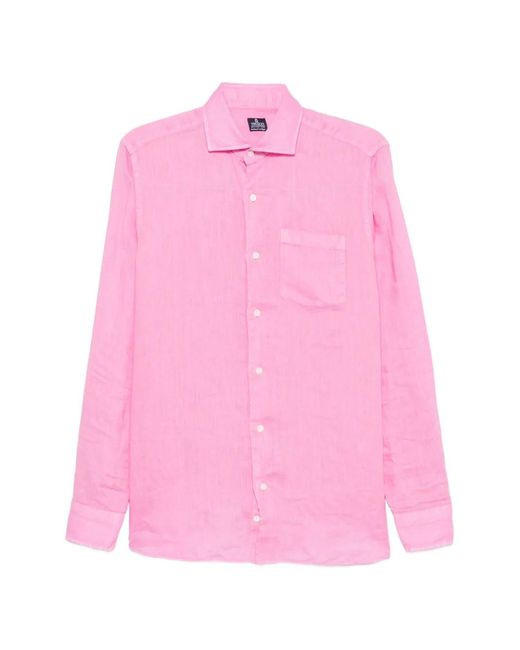 Truzzi Pink Chest-Pocket Shirt for men