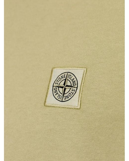 Stone Island Natural Logo-Patch T-Shirt for men
