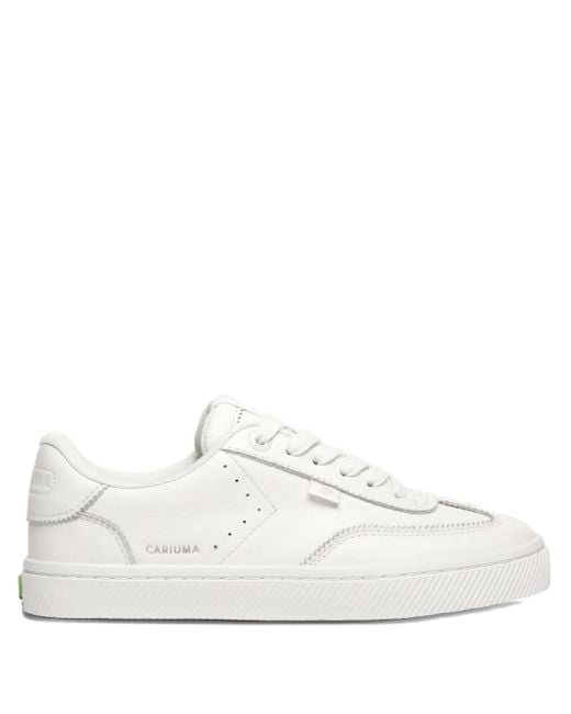 CARIUMA White Toca Lace-Up Leather Sneakers