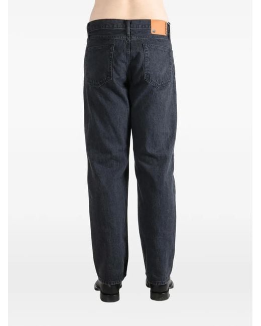 vowels Gray Logo-Patch Jeans for men