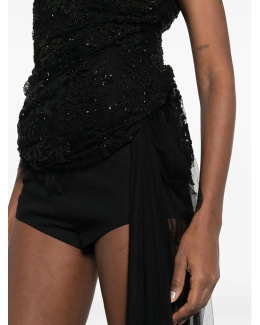 Marc Le Bihan Black Haut Brodé De Sequins