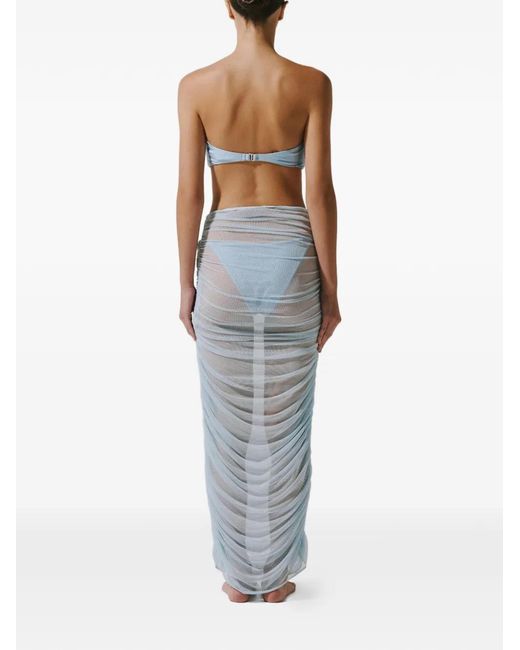 Baobab Blue Ruched Mesh Pareo