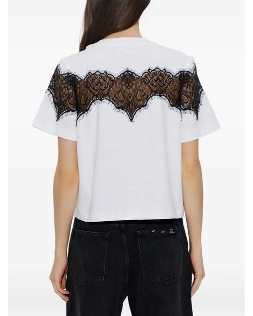 AllSaints White Lisa Lace Amelie T-Shirt