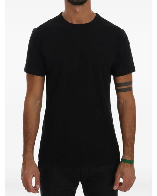 Daniele Alessandrini Black Crew-Neck T-Shirt for men