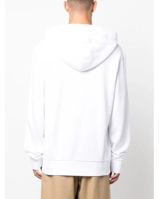 J.W. Anderson White Anchor-Embroidered Hoodie for men