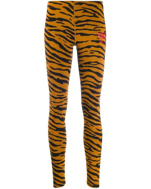 Nike Tiger Print leggings in Brown