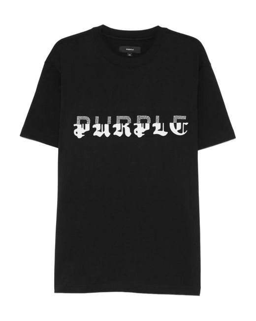 Purple Brand Black Short-Sleeve T-Shirt for men