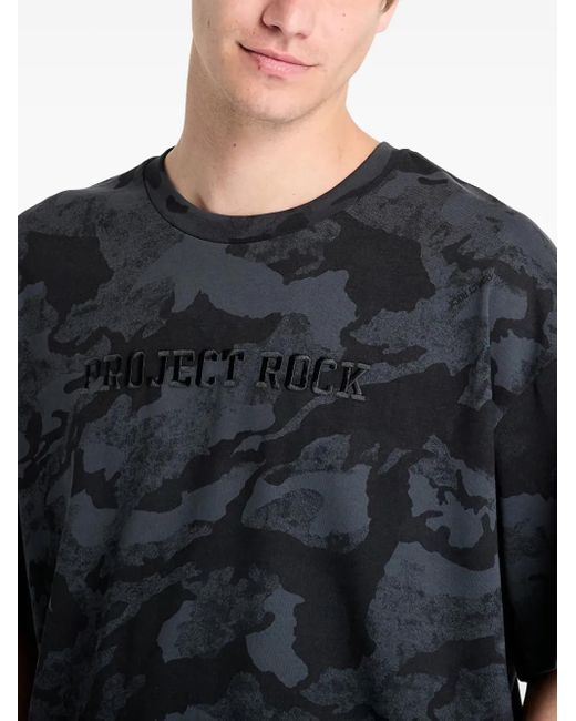 Under Armour Black Camouflage-Print T-Shirt for men