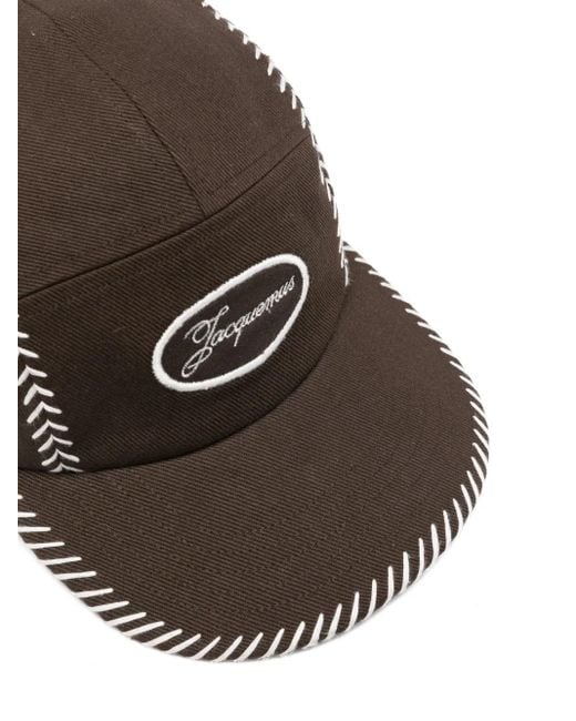 Jacquemus Brown Logo-Embroidered Cap for men