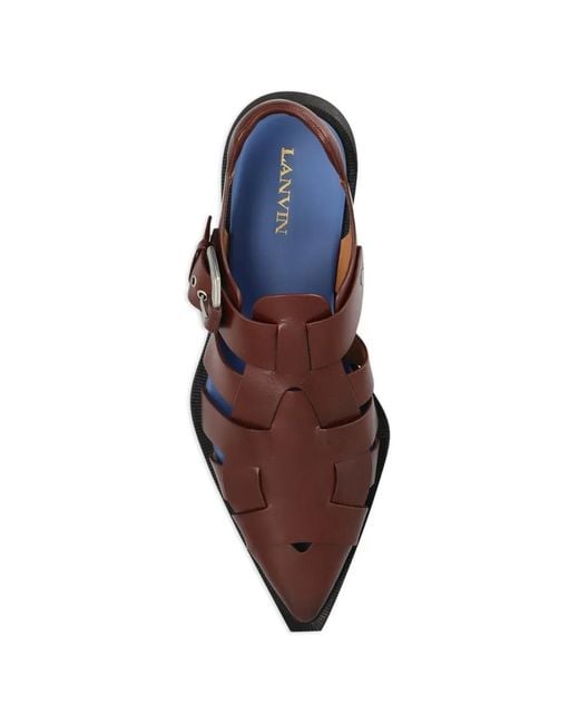 Lanvin Brown Pointed-Toe Sandals for men