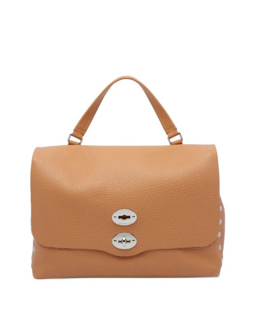 Borsa Tote Postina Media di Zanellato in Brown