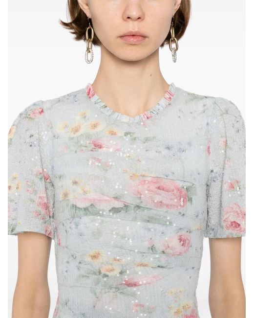 Abito Con Stampa A Fiori di Needle & Thread in White