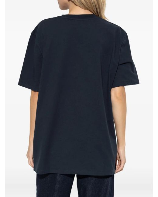 ROTATE BIRGER CHRISTENSEN Blue Embroidered T-Shirt