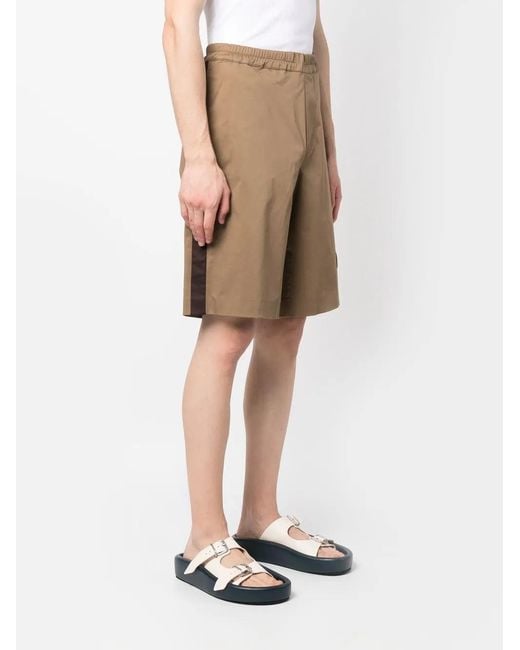 Barrow Natural Logo-Print Track Shorts