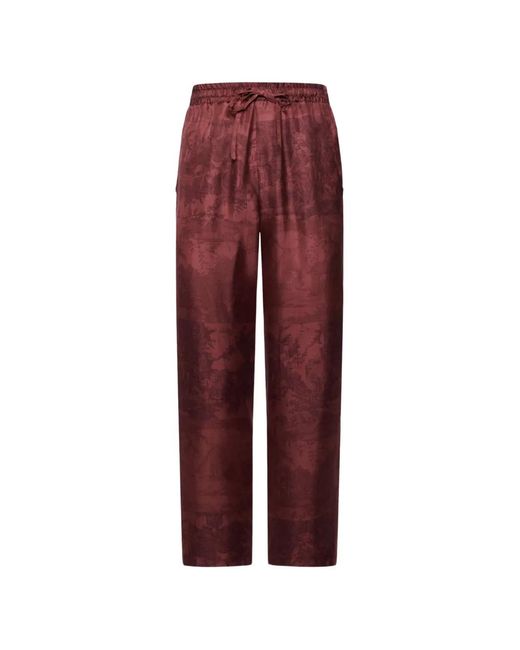 Pierre Louis Mascia Red Drawstring Trousers