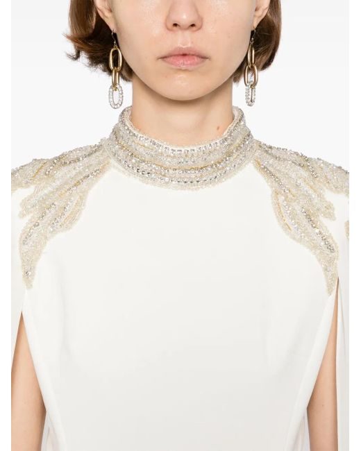 Saiid Kobeisy White Embroidered Maxi Dress