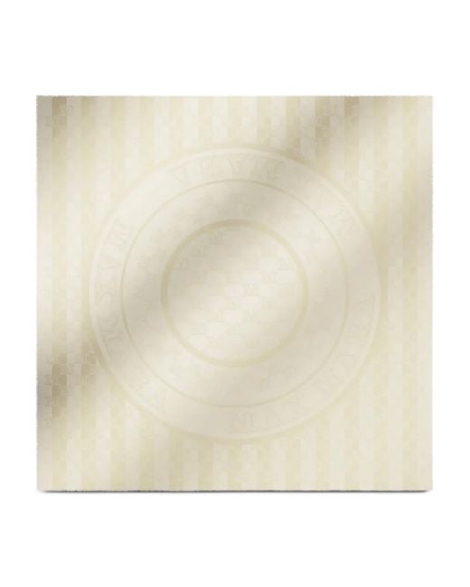 Max Mara Natural Gemusterter Schal Mit Logo