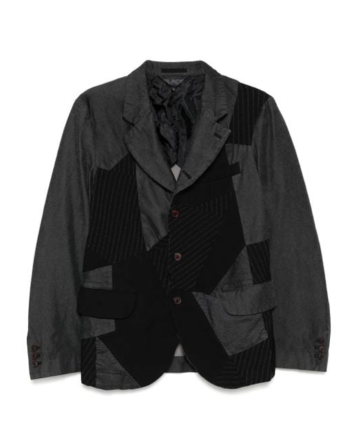メンズ COMME DES GARÇON BLACK パッチワーク ジャケット Black