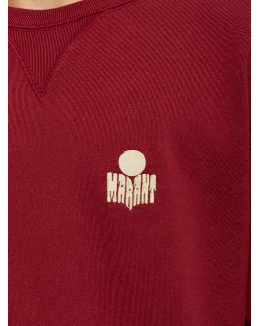 Isabel Marant Red Mike Logo-Print Sweatshirt for men