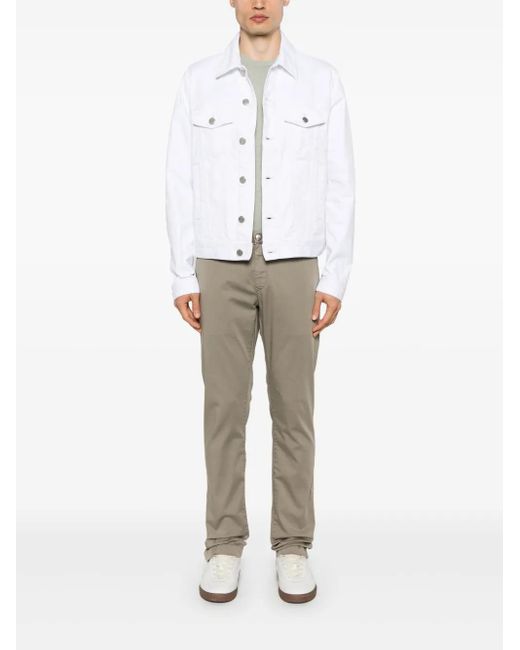 Jacob Cohen Denim Jacket in White for Men | Lyst