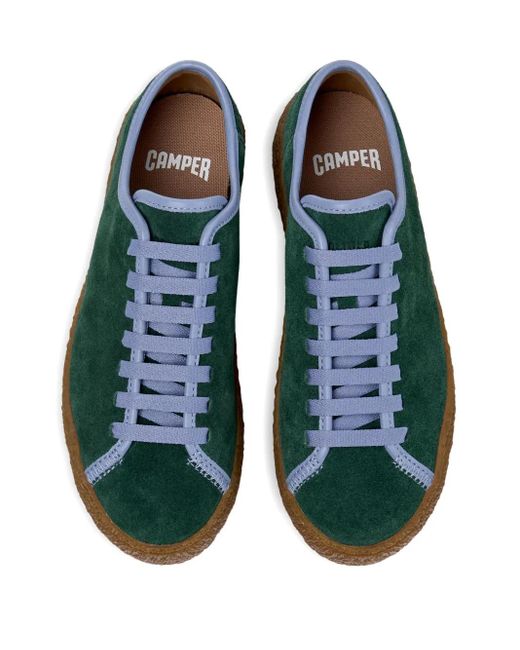 Camper Green Peu Terreno Suede Lace-Up Sneakers