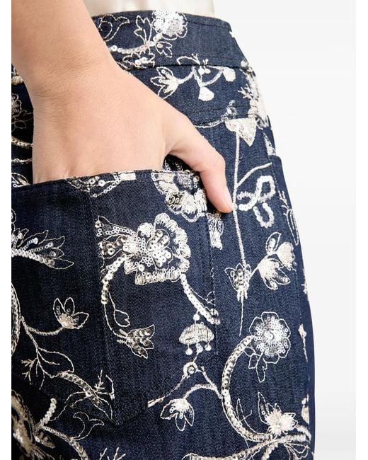 Cinq À Sept Blue Nolita Embroidered Trousers